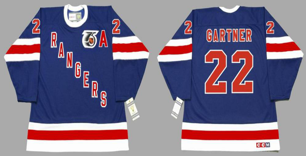 2019 Men New York Rangers 22 Gartner blue CCM NHL jerseys